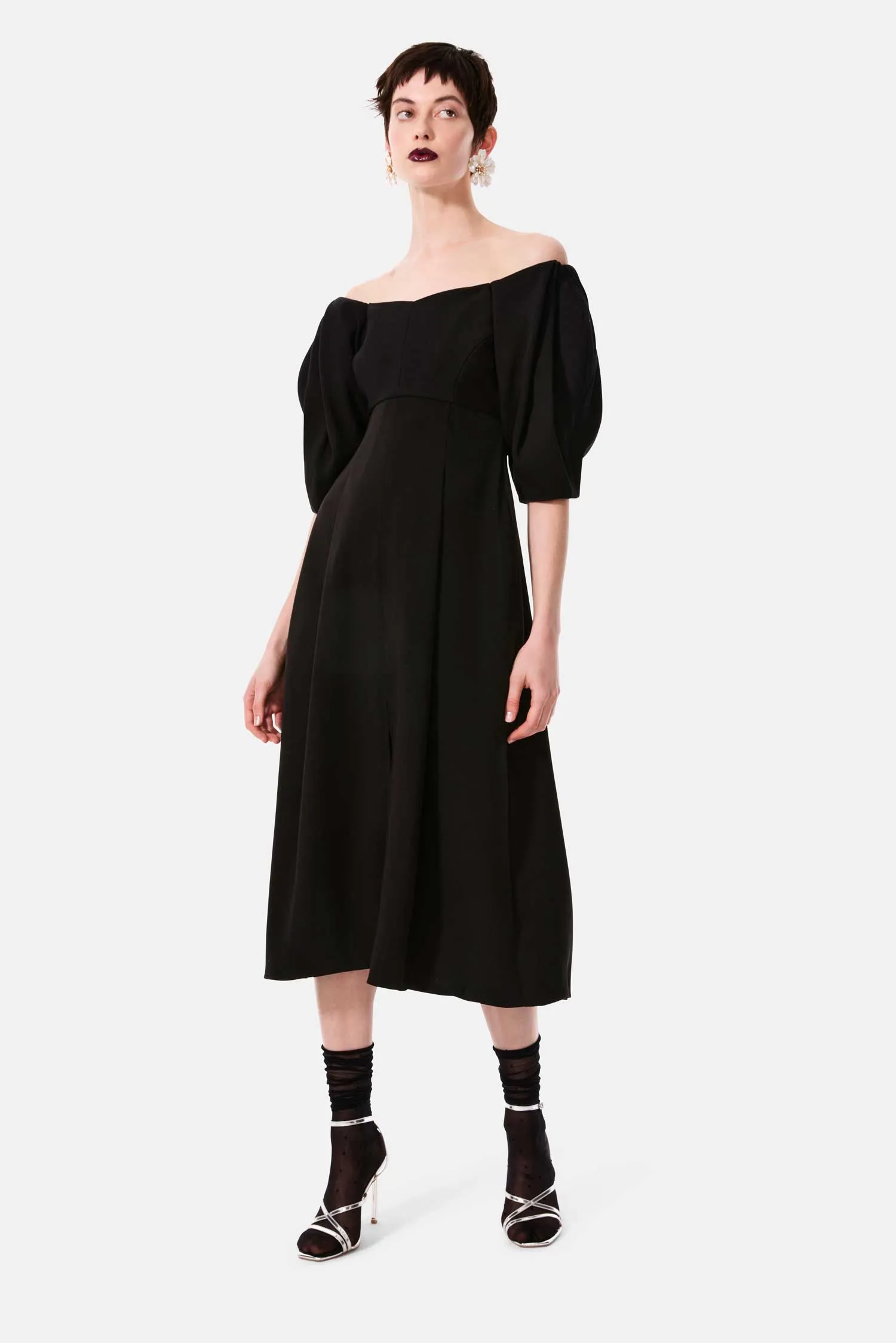 black bird panel dress