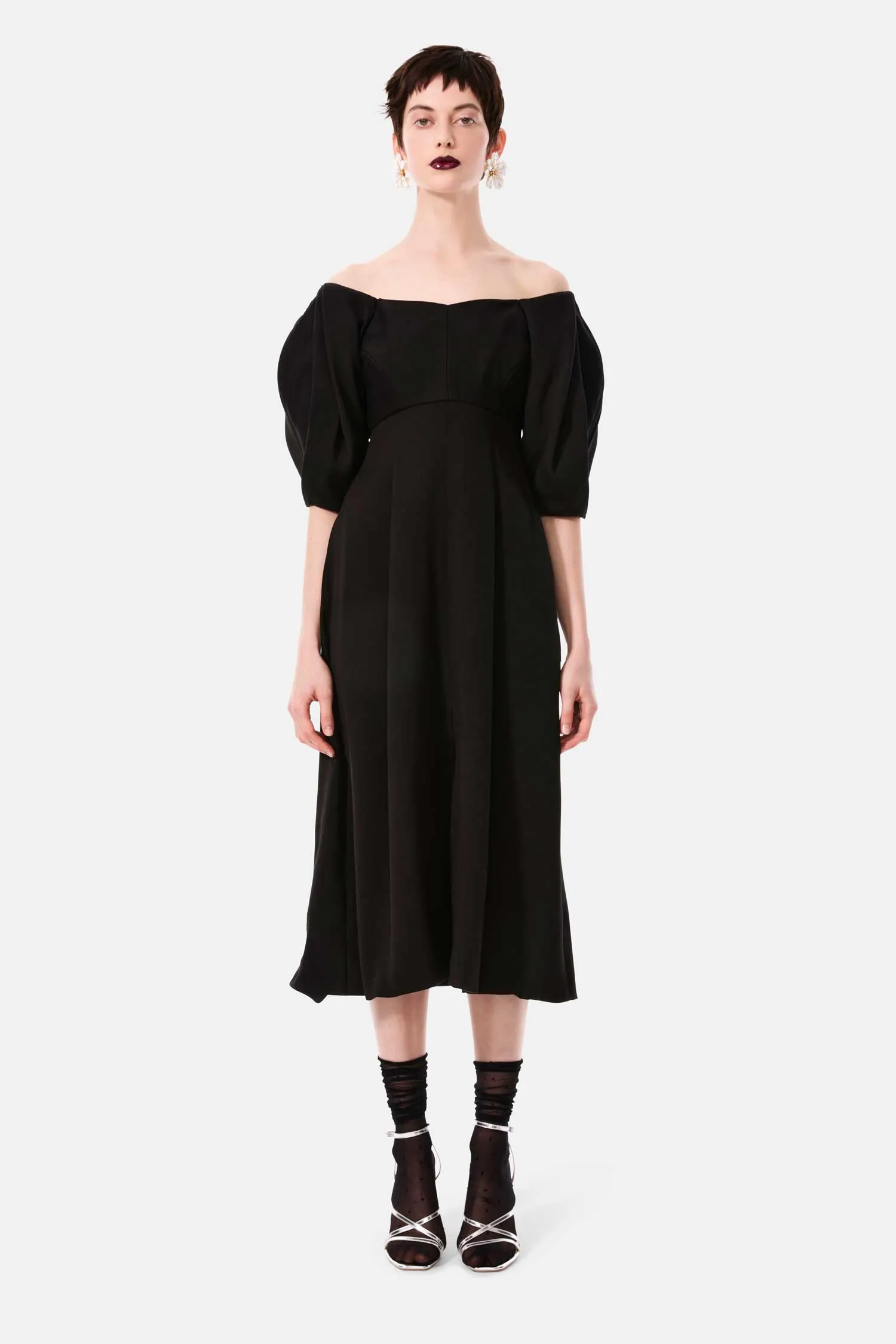 black bird panel dress