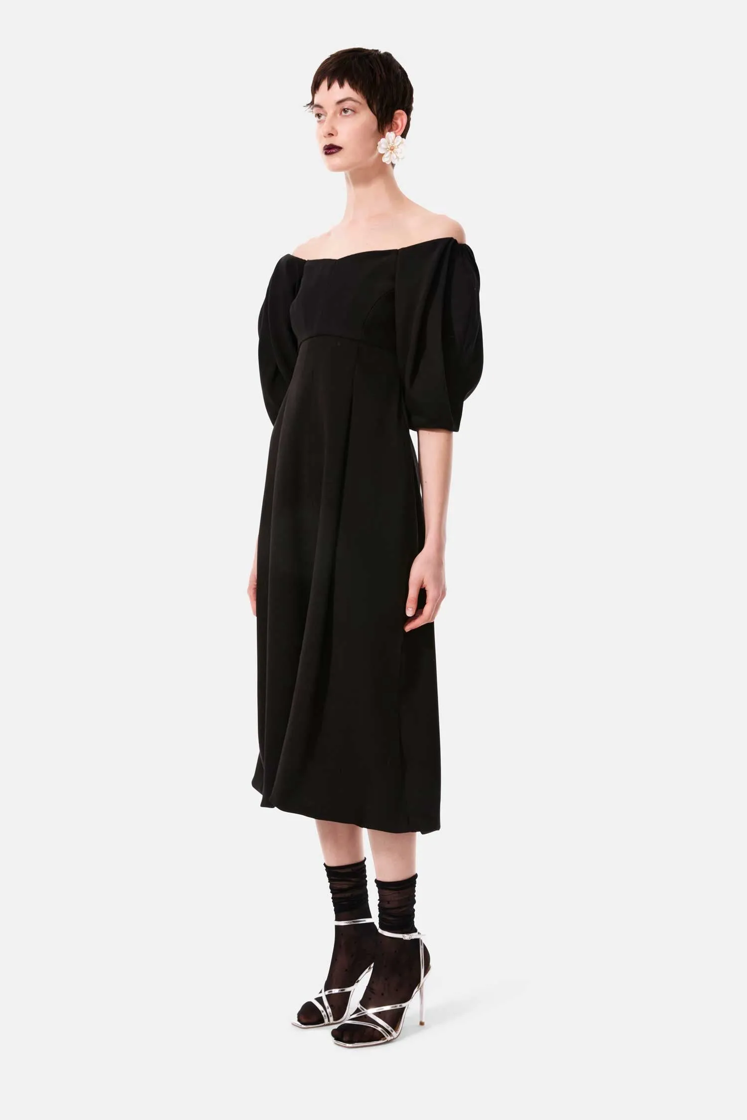 black bird panel dress