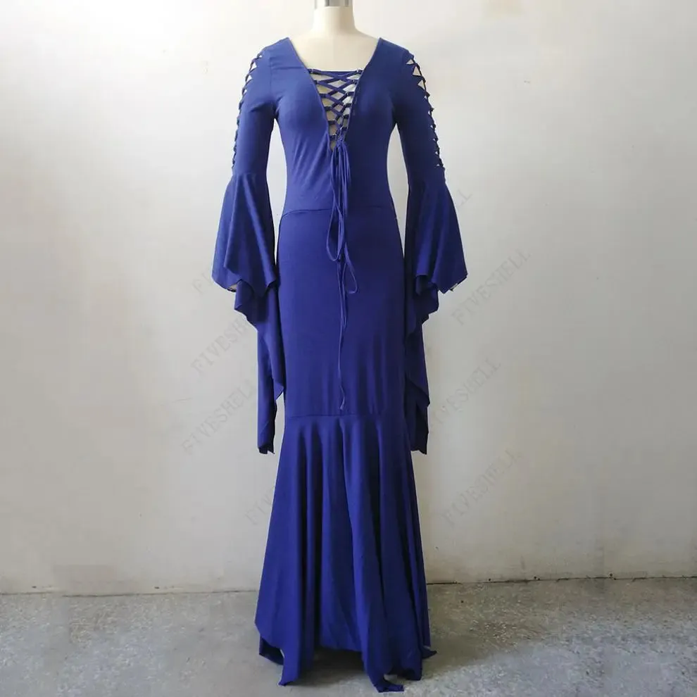 Funki Buys | Dresses | Women's Goth Lace Up Halloween Dress