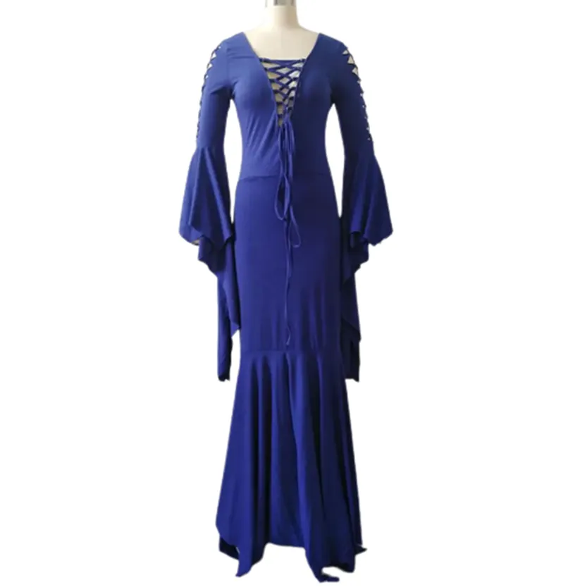 Funki Buys | Dresses | Women's Goth Lace Up Halloween Dress