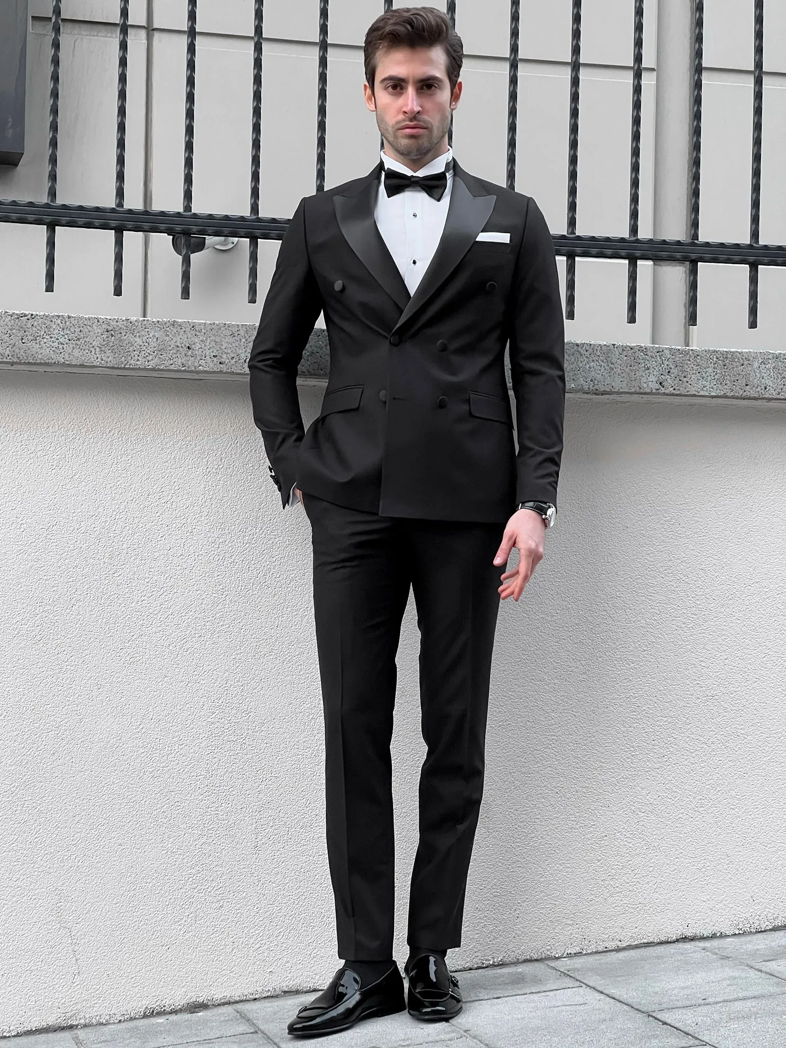 Louis Slim Fit High Quality Pointed Collared Double Breasted Tuxedo (Party Suit/Tuxedo)