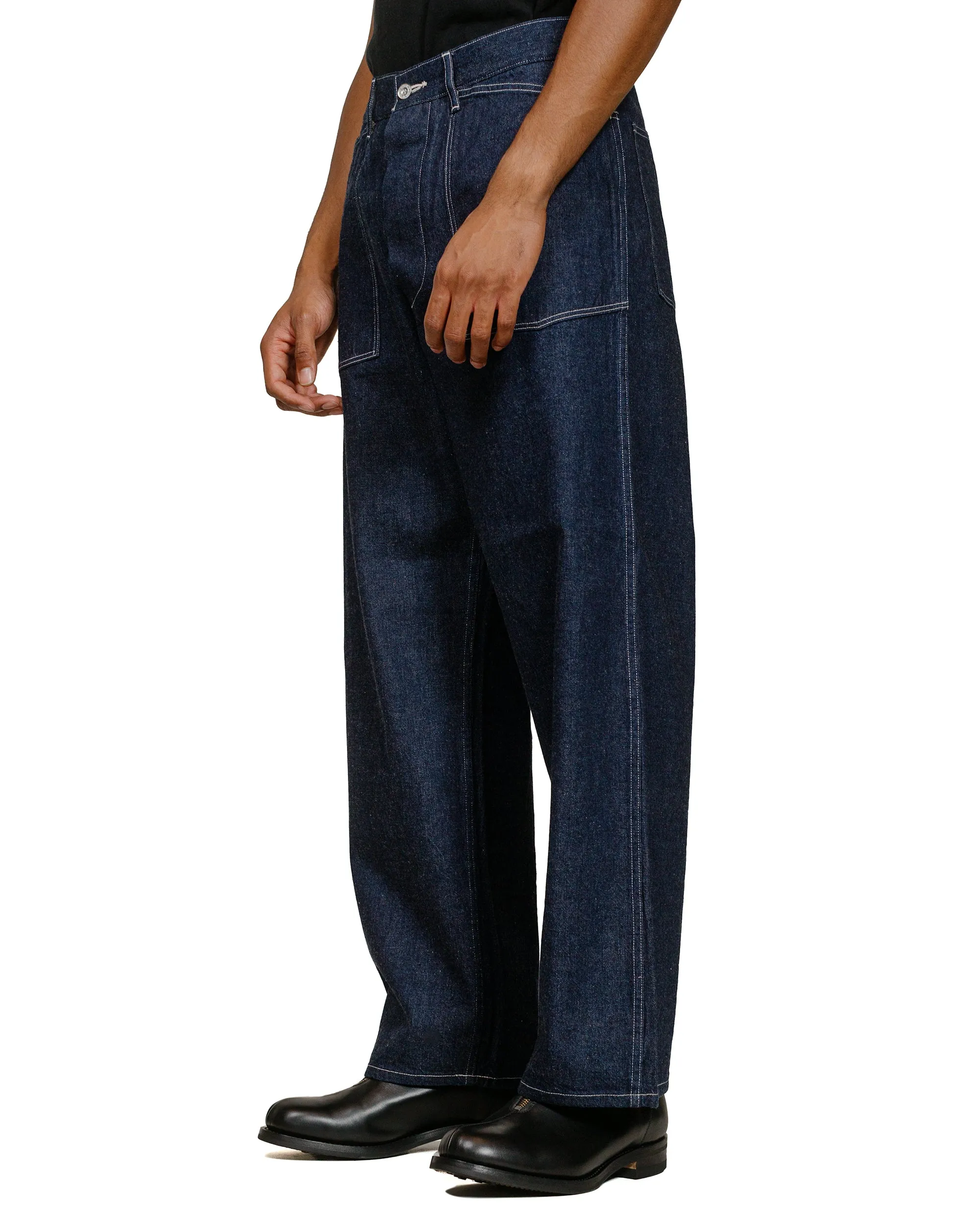 Phigvel Mil Denim Fatigue Trousers Indigo