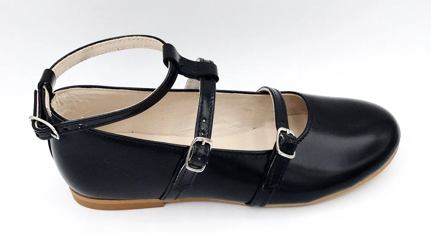 Sonatina Black Patent Double Strap Mary Jane