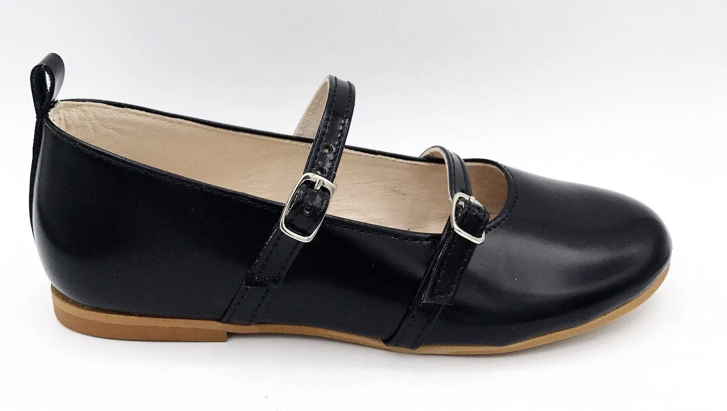 Sonatina Black Patent Double Strap Mary Jane