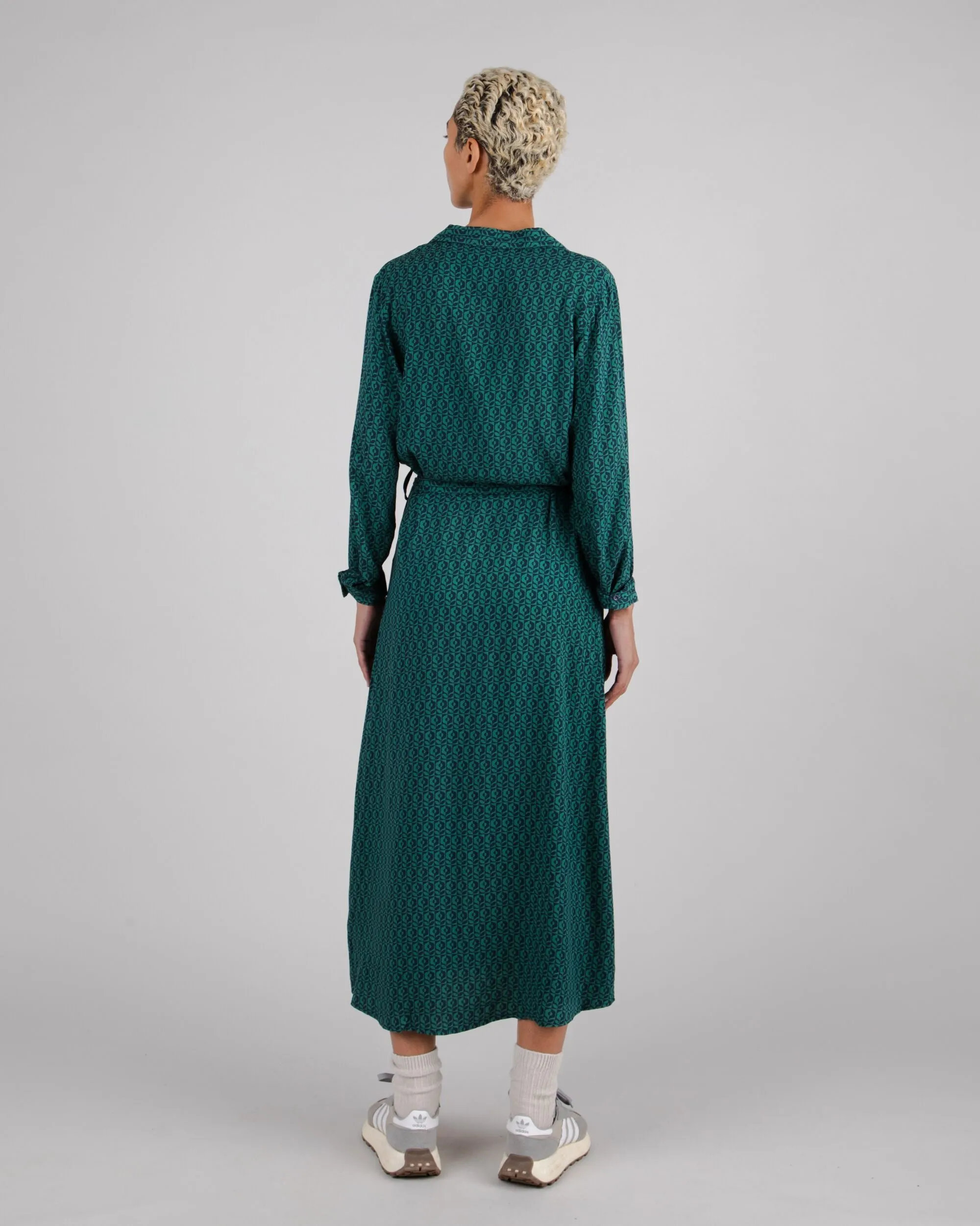 Sunflower Long Vneck Dress Green