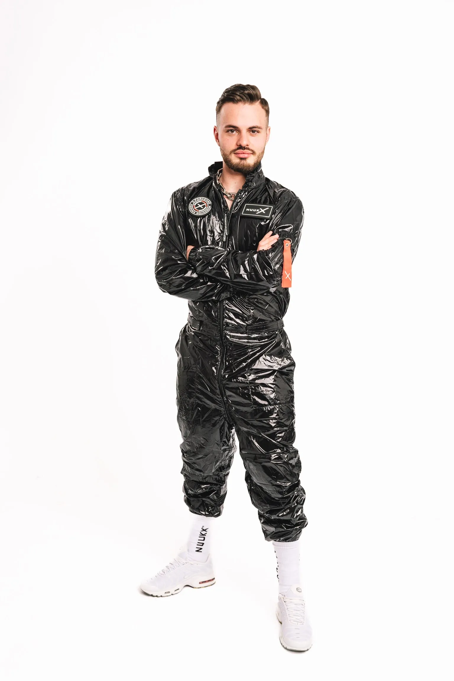 x-forceone flight suit I shiny black I nylon
